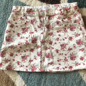 Zara kids Girls multicolored denim printed skirt